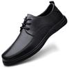 Fashion Men's Oxfords Flats Business Dress Sneakers Men's Genuine Leather Lace-up Casual Shoes Breathable Men Comfortable Walking Shoes