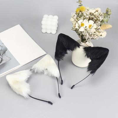 Handmade Simulation Fox Ears Hair Band Movable Cat Ears Hair Hoop Plush Animal Ear Headband Headdress Props