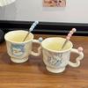 Cute Line Puppy Mug High Looking Ceramic Cup for Girls Birthday Gifts for Best Friend Practical Souvenirs