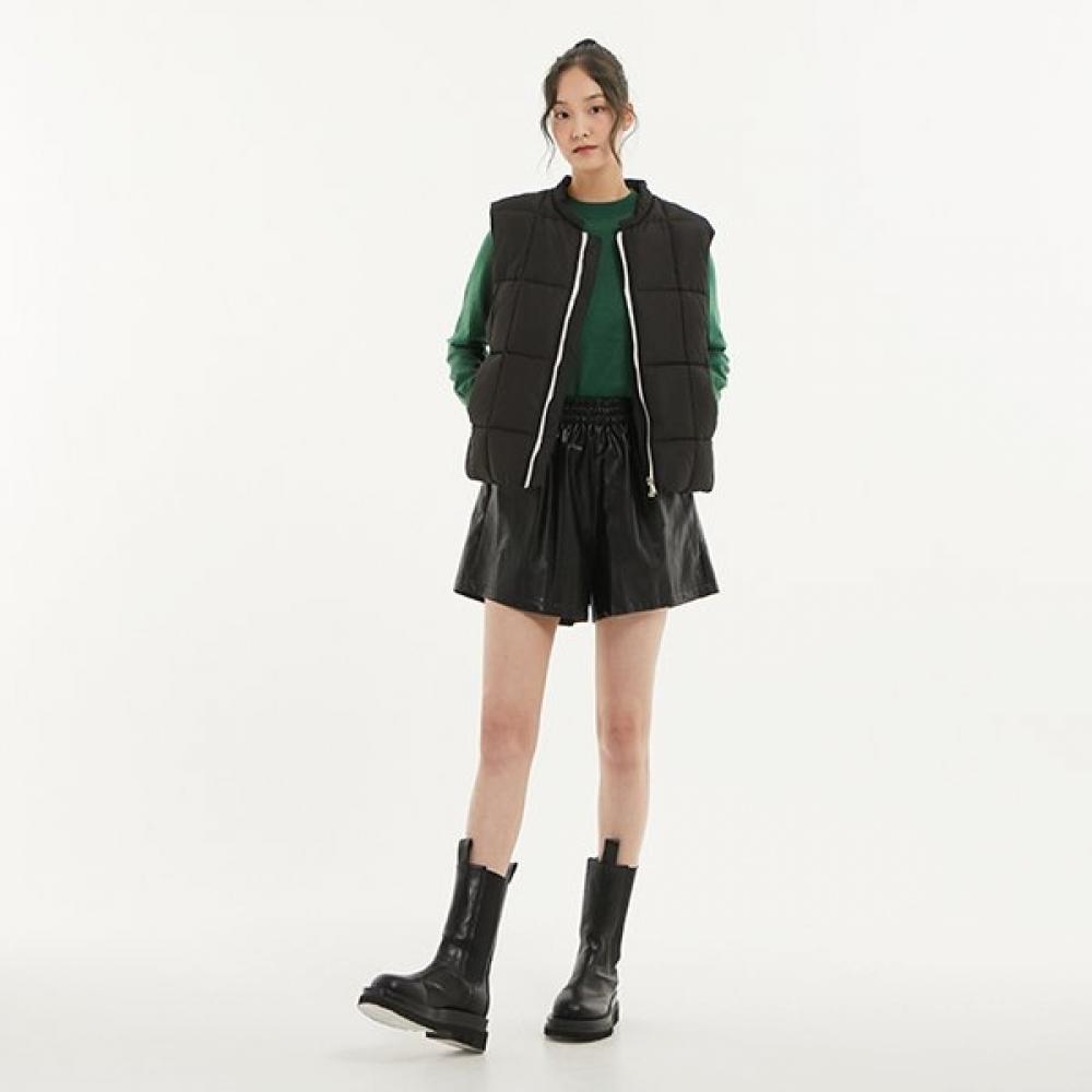 

Lap Waistband Leather Short Pants An4lpa40 ivory (IV)/FREE