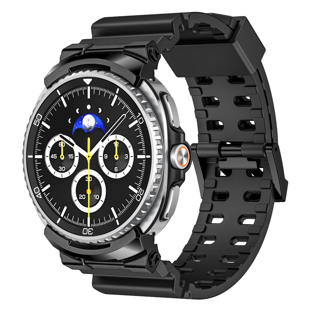 Rugged Sport Band For Samsung Galaxy Watch 8 40mm 44mm Strap Silicone Band with Stainless Steel Connector For Galaxy Watch 8 Classic 46mm