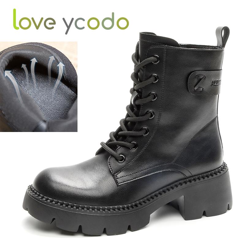 Женские осенние и зимние удобные ботинки Marton из натуральной кожи — фото 3