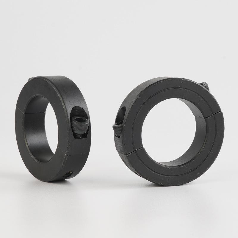 Pierścień zabezpieczający typu dzielonego ze stali węglowej zapobiegający poluzowaniu, do osi optycznej