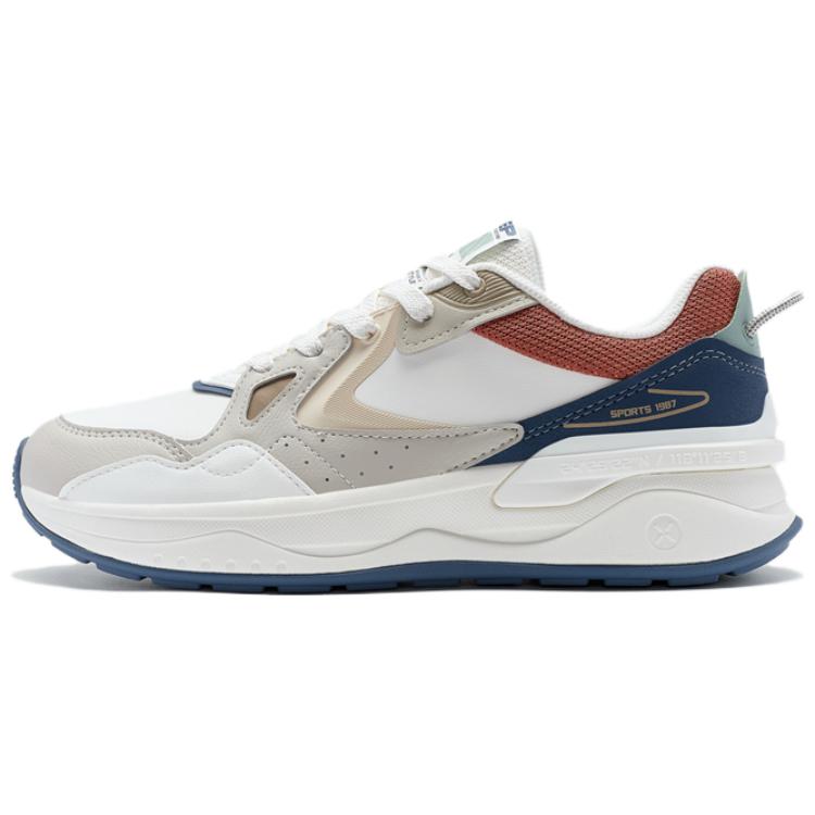 Xtep Versatile Trendy Lightweight Comfortable Slip-Resistant Durable Low-Top Casual Shoes Men sneaker White Gray 977419320023-5 41