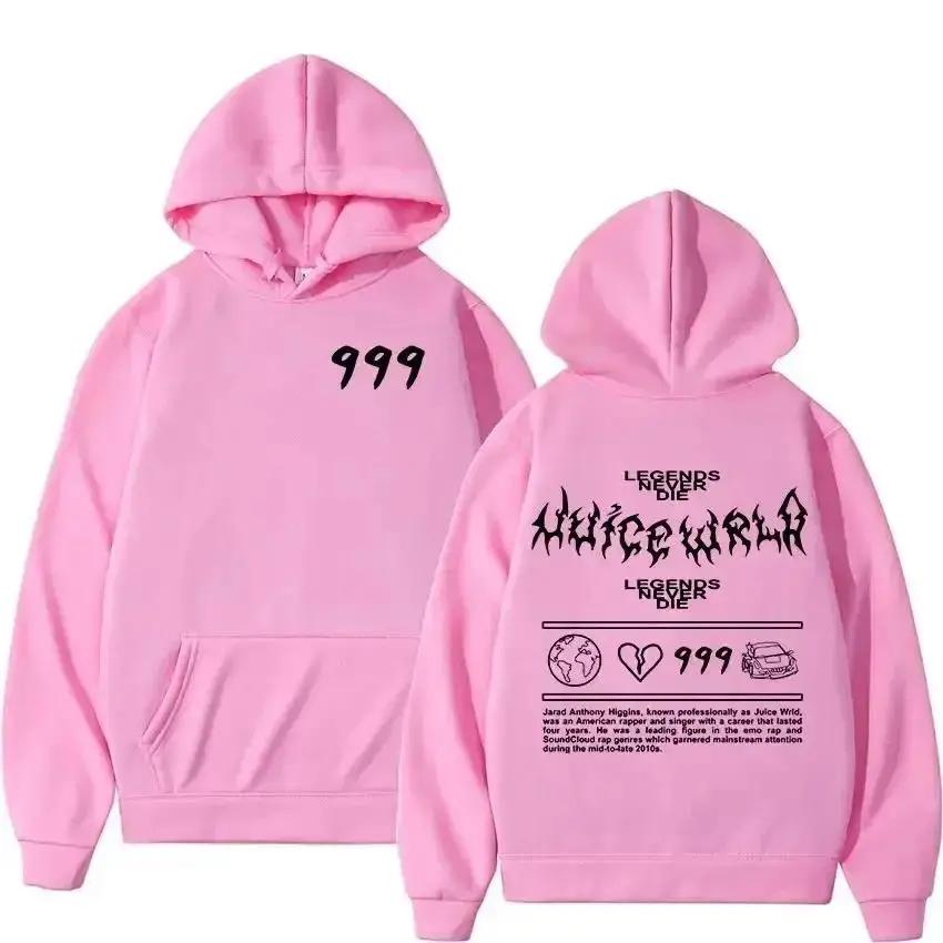 Juice WRLD Hoodies Herren Damen Kapuzenpullover Mode Hip Hop Lässig Pullover Herbst Jungen Mädchen Schwarz Streetwear Juicewrld