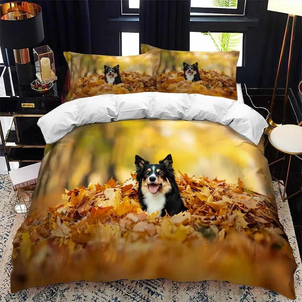 German Shepherd Purebred  Hound Comfortable Duvet Quilt Cover Pillowcase Bedding Set Children Bedroom Decoration Home Textile