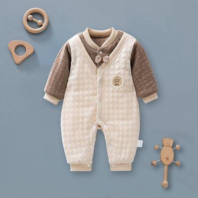 Herbst/Winter Baby Gentleman Strampler - Gepolsterter Neugeborenen Baumwoll-Overall für den Außenbereich