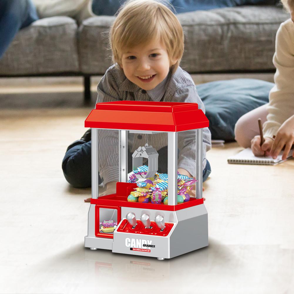 Plastic Mini Arcade Game Machine Coin Operated Arcade Claw Machine Party Supplies Battery Powered Entertainment for Kids Adults