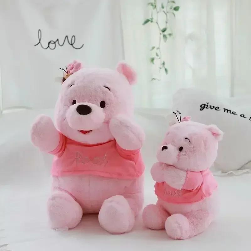 Anime Winnie Pooh Bear Soft Plush Sakura Stuffed Doll Throw Pillow Room Decoration Toy Hobbies Children Birthday Gift