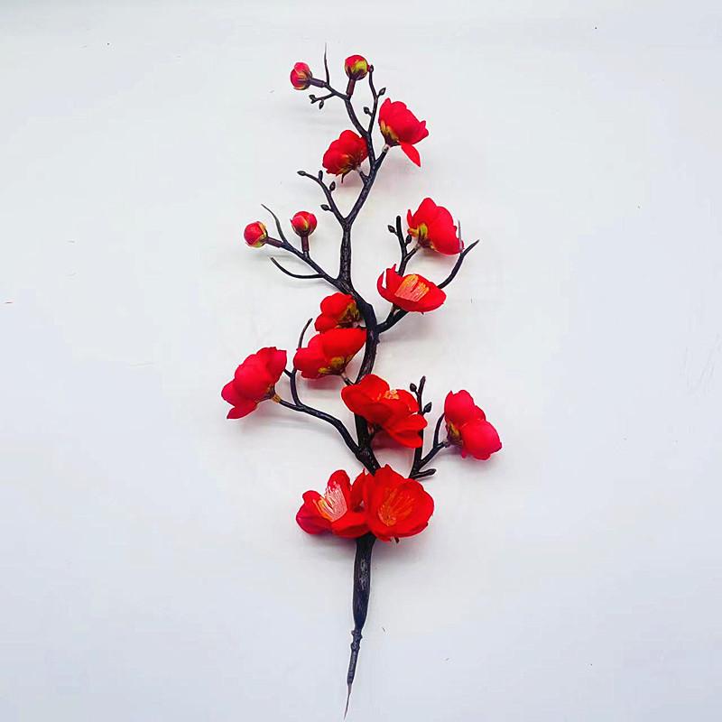 Artificial Plum Blossom Branch With Silk Material For Home Decoration And Gift Giving