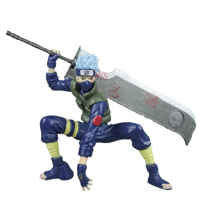 Naruto Kakashi Hatake Pvc Model With Large Sword For Desktop Collection Decor