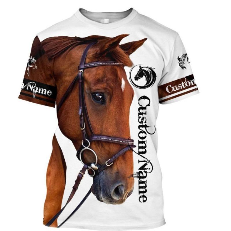 New 3D Printed Men's Round Neck Short Sleeved Casual T-shirt Men's Summer T-shirt