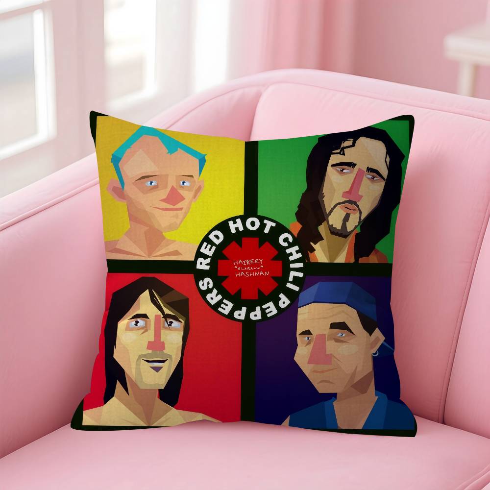 4545cm Cushion Cover Pillow Cover Decor Pillowcase Home Pillowcase for Couch Pillow Red Hot Chili PPeppers Band