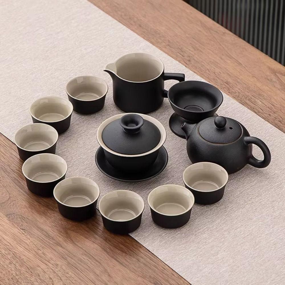 6PCS Retro Tea Bowl Heat-resistant Single Cup Drinkware Tea Cup Gift