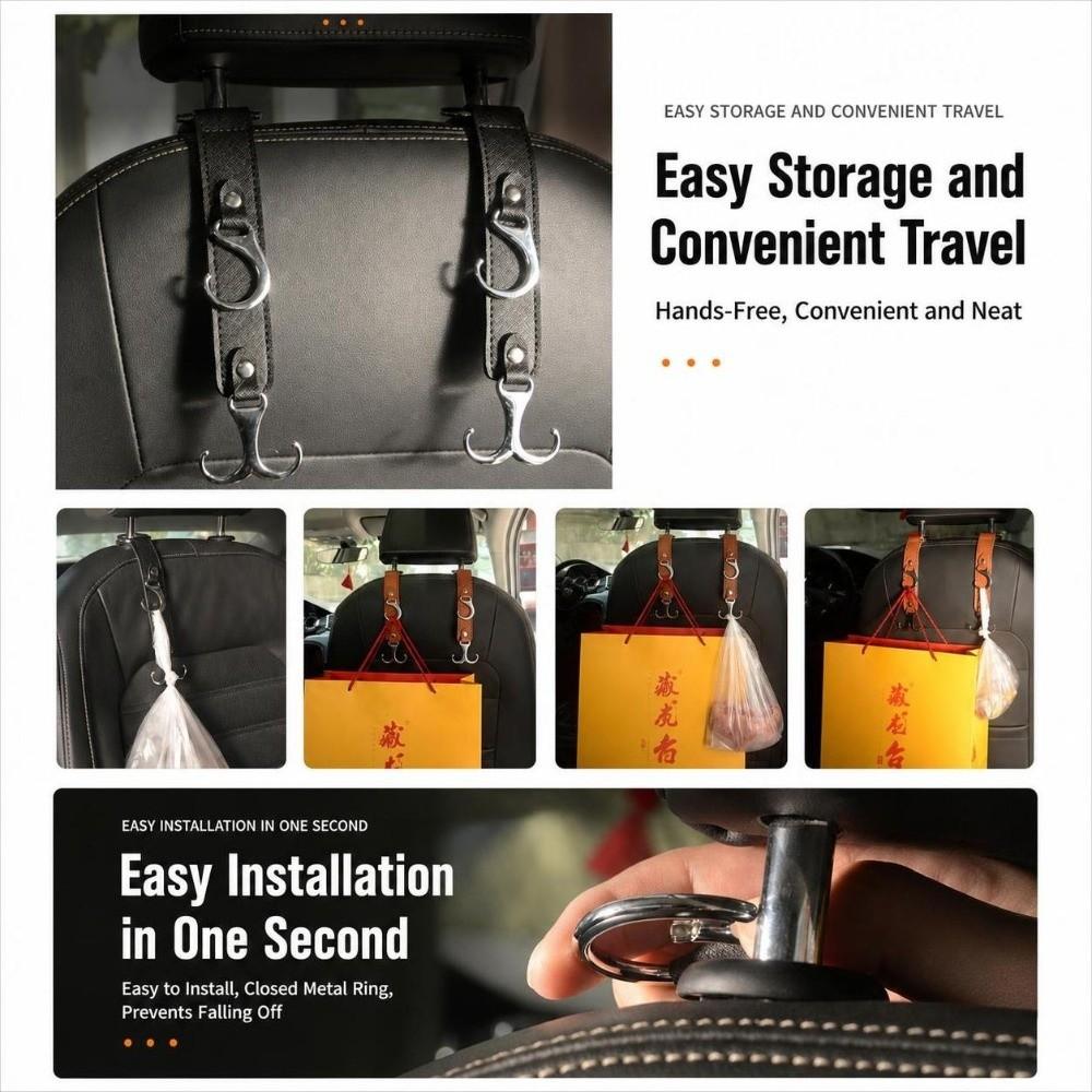 Strong Load-Bearing Headrest Organizer Hook Dual-Function Multi-Function Car Hook  For All Cars