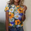 2024 Summer New Fashion Men Women T-shirt Holiday Casual Street Hip Hop Flower 3d Print Tee Shirts Y2k Tops Short-sleeved Tees