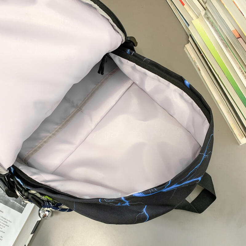 Men's Large Capacity Backpack Graffiti Backpack Student Schoolbag