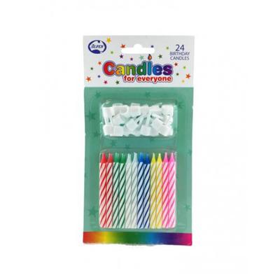 Alpská narodeninová sviečka s držiakmi (24pk)