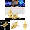 10pcs Gold Plated RCA Jack Terminal Female Socket HIFI Audio Connector (Black)
