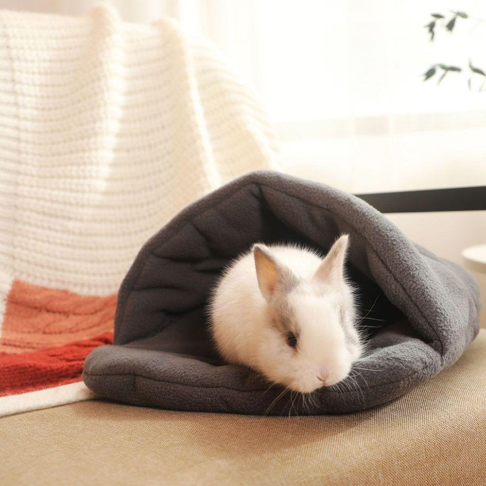 Flannel Hamster Cat Nest Soft Rabbits Bed Hamster House Pet Warm Sleeping Nest Home