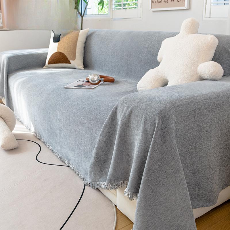 

Современный кремовый стиль, пылезащитный чехол для дивана, полотенце, подушка для дивана, чехол для дивана, универсальное универсальное одеяло из синели для четырех сезонов 180-130cm