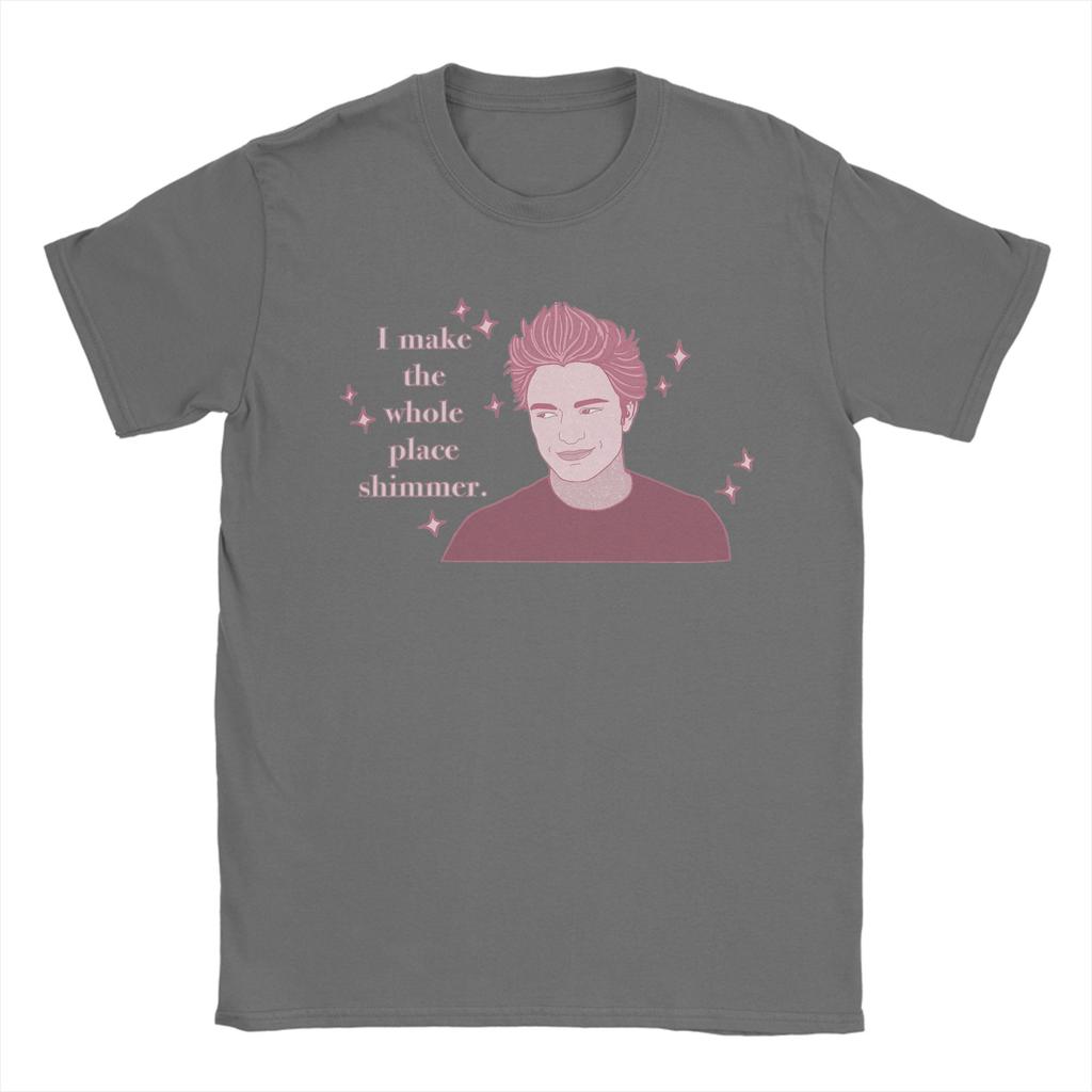 Sparkly Edward Men's T Shirts The Twilight Saga Awesome Tees Short Sleeve Crewneck T-Shirts 100% Cotton Gift Clothing