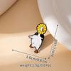 Creative Duckling Animal Shape Fun Badge Duckling Flower Series Fun Metal Brooch