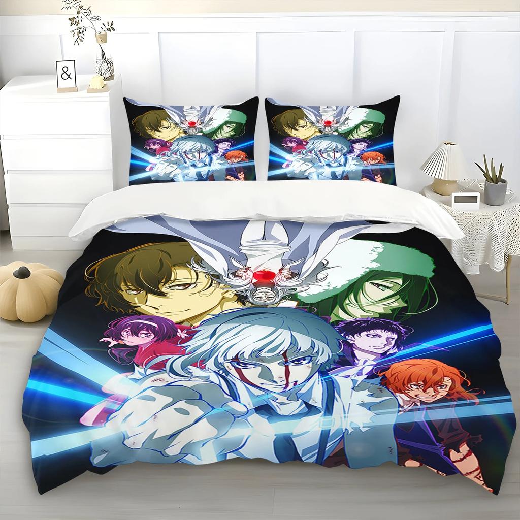 3D Printed Bungo Stray Dogs Anime Nakahara Bedding Set for Boys Girls Duvet Cover Twin Queen King Full Single Double Sizes