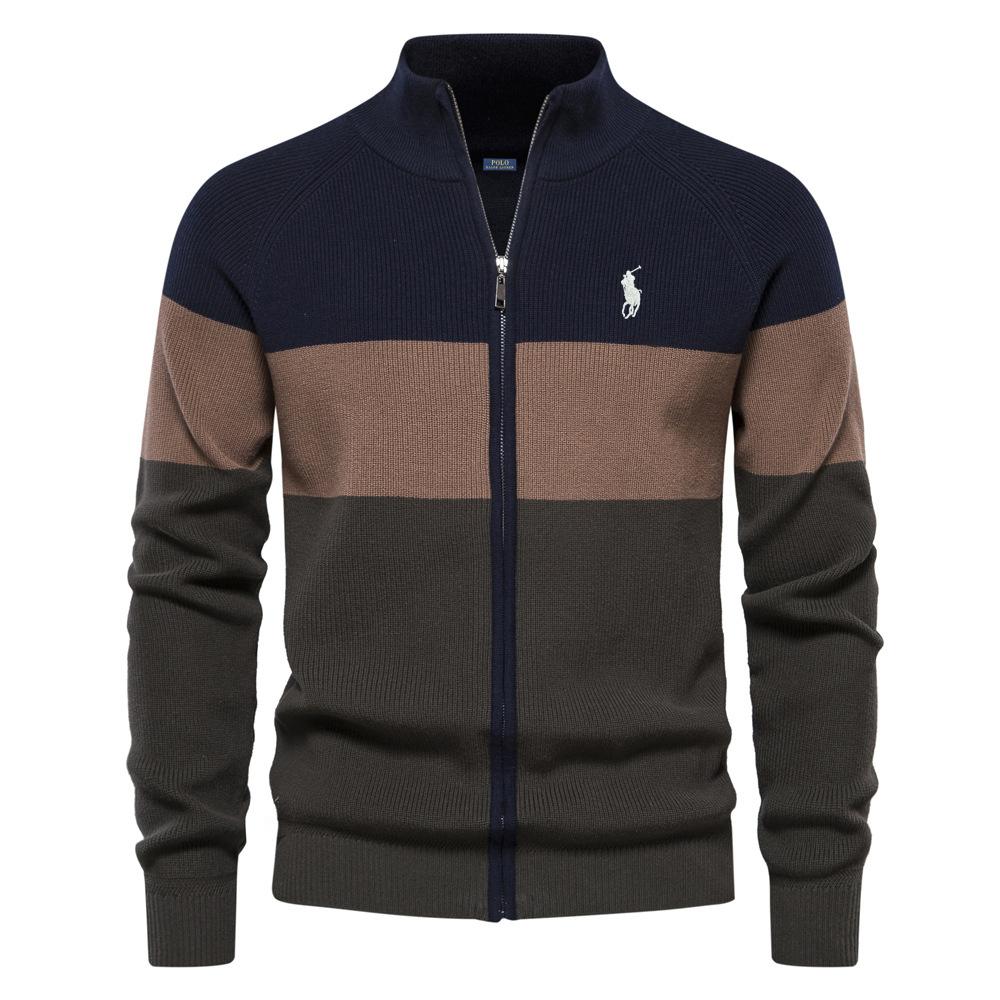 Polo Ralph Lauren Autumn and Winter Embroidery New Men's Knitted Sweater Jacket Sweater Cardigan High-quality Trendy Jacket