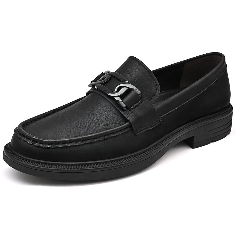 

Модные мужские повседневные кожаные лоферы ручной работы, нескользящие плоские туфли для ходьбы, дышащие уличные слипоны, мужские рабочие офисные кроссовки для вождения 44 чёрный