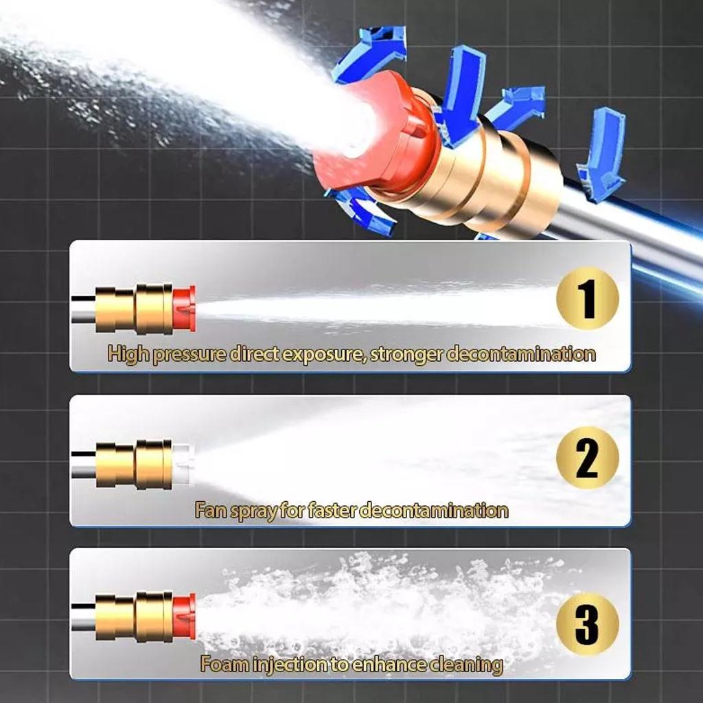 Cordless High Pressure Car Washer Spray Water Guns 1500W 88VF Portable High Pressure Cleaner Washing Machine for 18V Battery