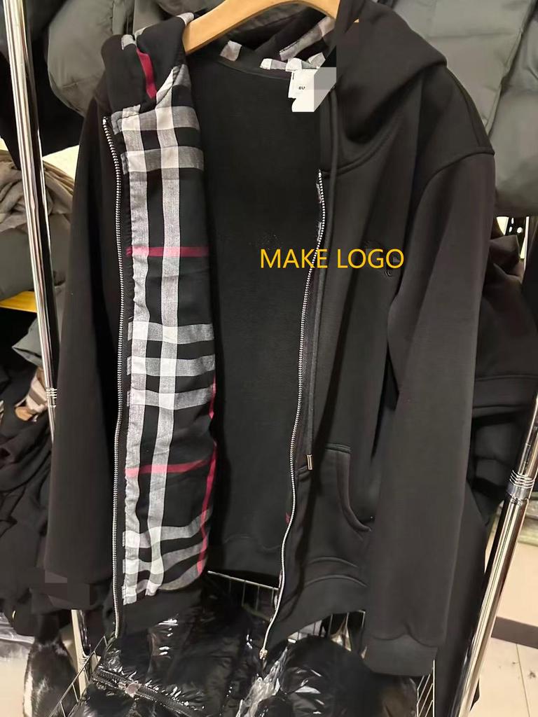 Wysokiej jakości męska bluza rozpinana z kapturem w brytyjskim stylu z haftowanym logo