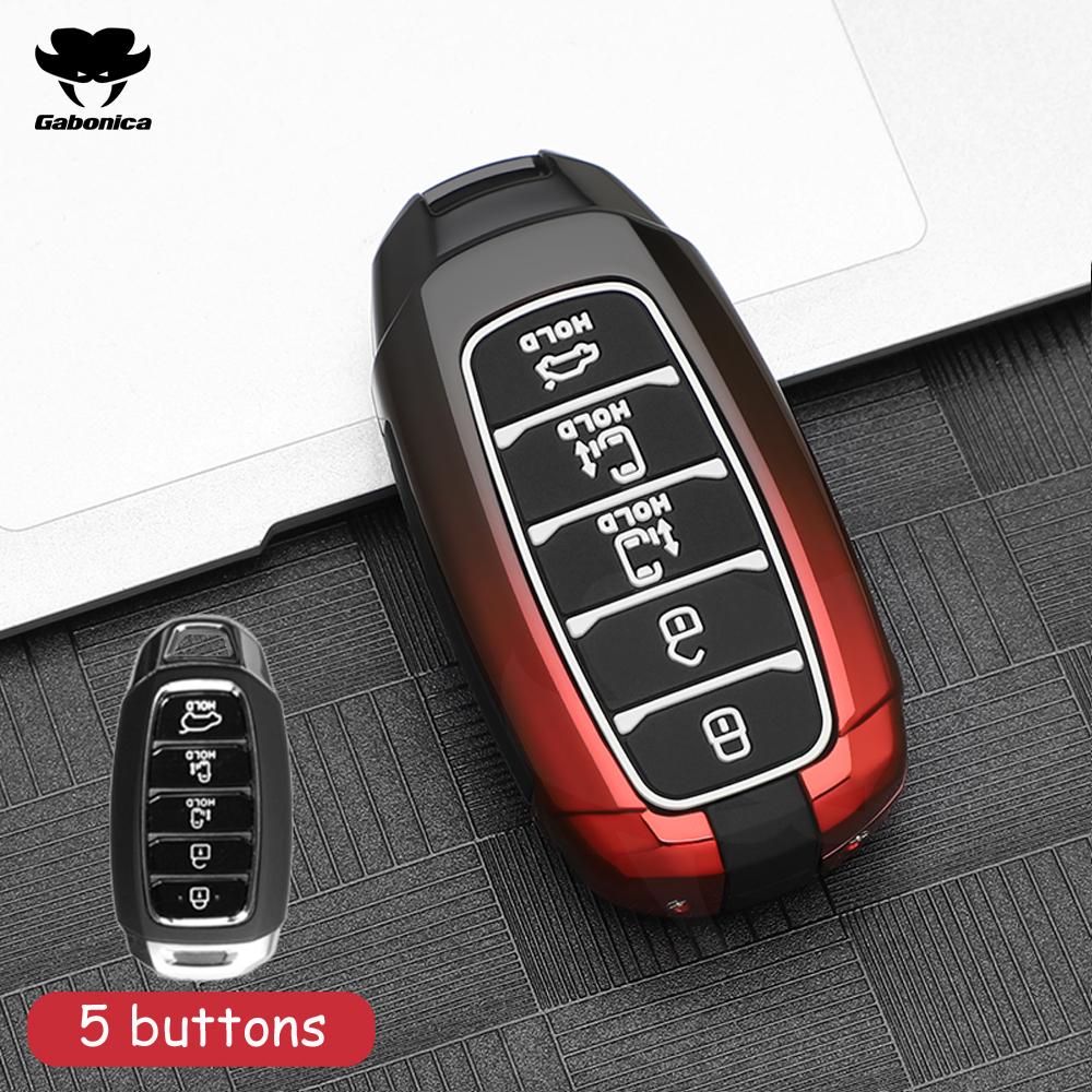 Alloy Car Key Cover For Hyundai N Line Verna Solaris Elantra Azera Kona Encino Grandeur Azera Palisade I30 Ix35 Accent Santa Fe
