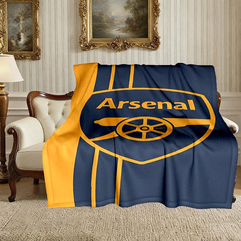 Football Club Pattern Blanket, Cozy Blanket for All-Season Comfort on Sofas, Beds, Office, Car, Camping and Travel