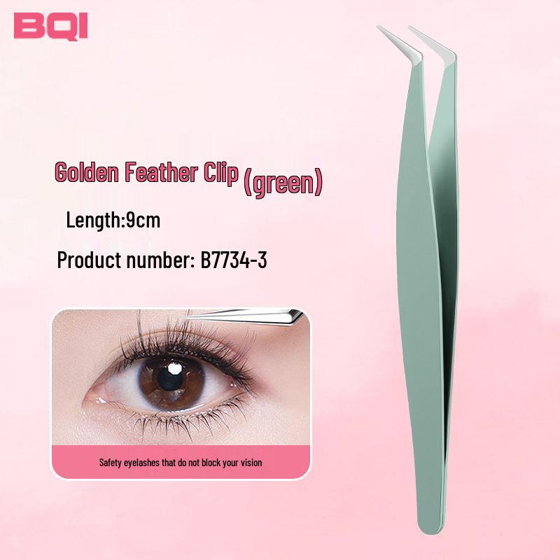 BQI Gold Precision Eyelash Tweezers Set for Beginner Technicians