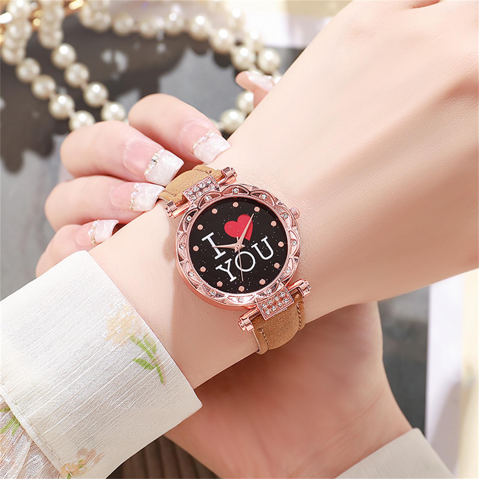 

Женские модные кожаные часы One Size коричневый