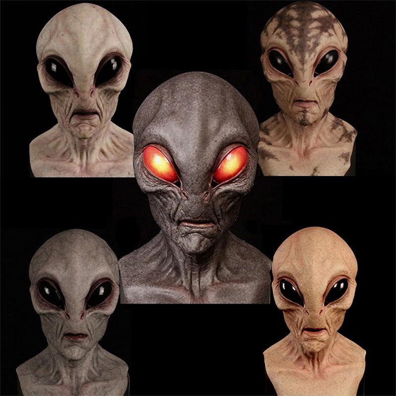 Halloween Alien Mask Scary Latex Mask Full Head Mask For Halloween Costume Party Prop