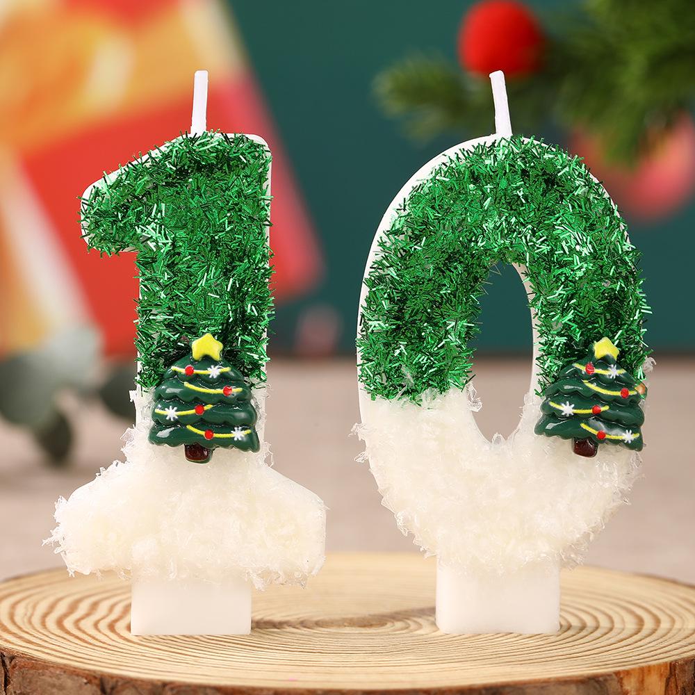 Handmade Christmas Tree Number Candles: Festive DIY Ornaments