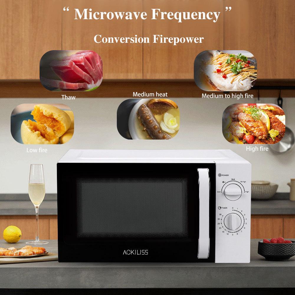 23L Household & Office Turntable Microwave Oven with Visible Heating