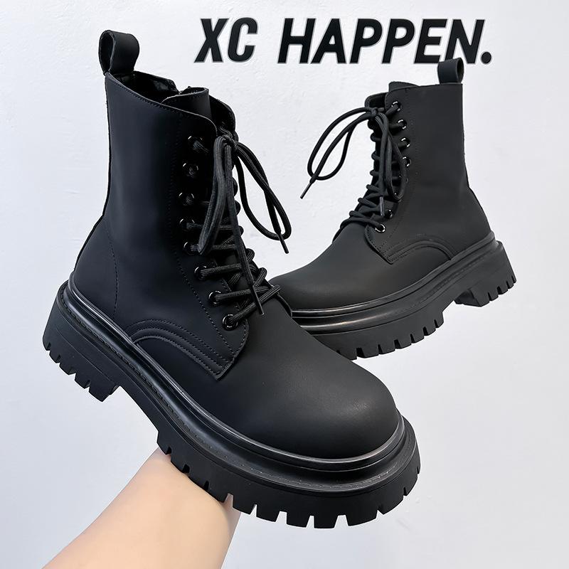 Autumn and Winter 2024 New Martin Boots Men's British Style High-top Thick-soled Heightening Tooling Locomotive Men's Boots 2868-A