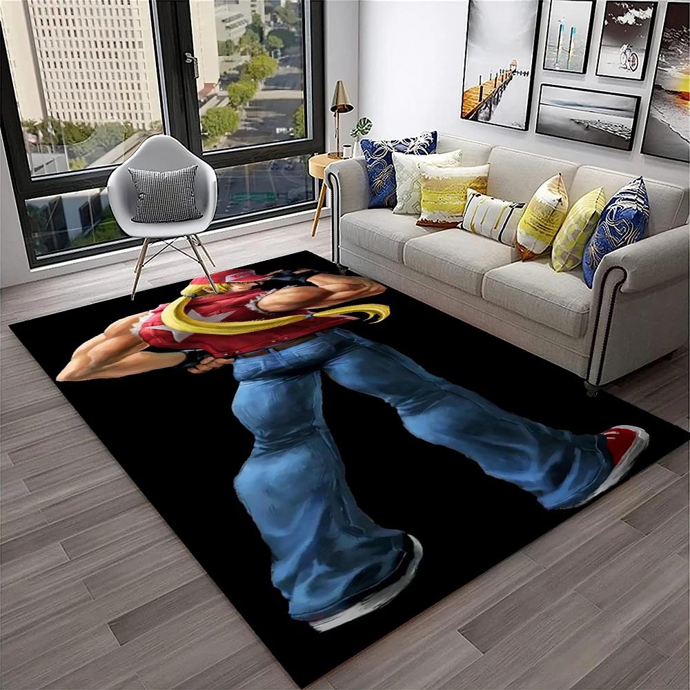 3D Retro Game King of Fighters Gamer Carpet Rug for Home Living Room Bedroom Sofa Doormat Decor,kids Area Rug Non-slip Floor Mat