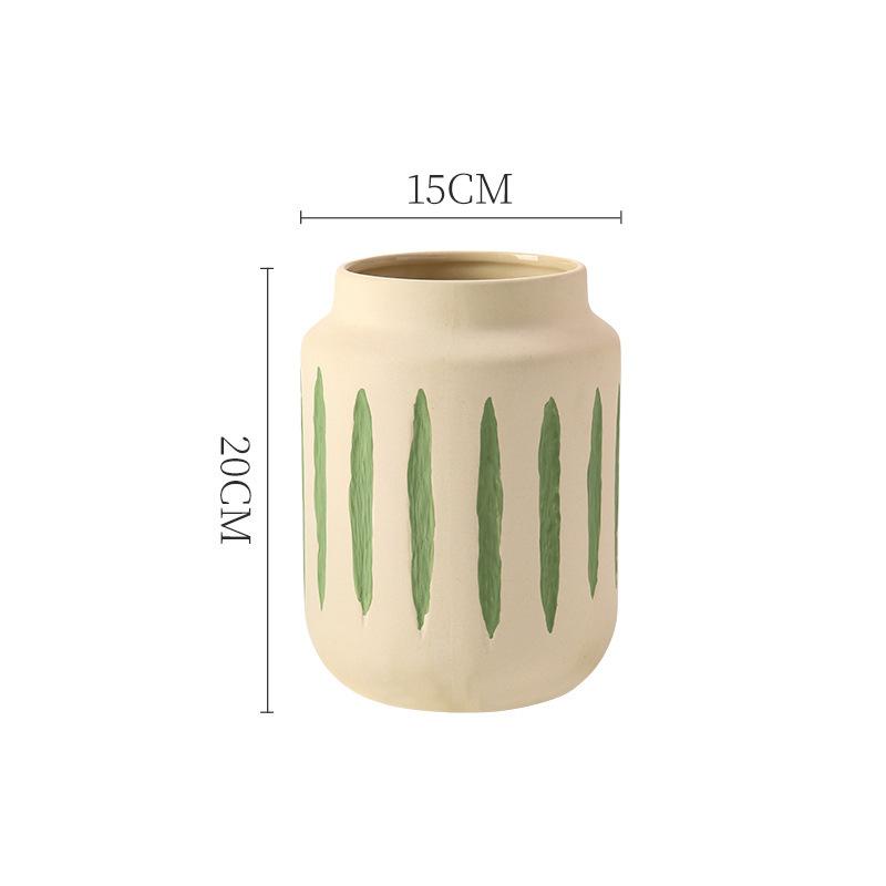 Kreative mehrfarbig bemalte Keramikvasen Nischen-Schreibtisch-Blumentöpfe Indoor-Töpfe Hochwertige Dekorationsartikel für die Heimdekoration