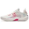 Cushioning Slip Resistant Low Top Basketball Shoes Men's White Pink 112421607-1