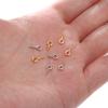 50pcs PVD Never Fade Stainless Steel Pendants Connectors Clasps Pinch Clip Eye Pins Connectors For Diy Necklace Jewelry Findings