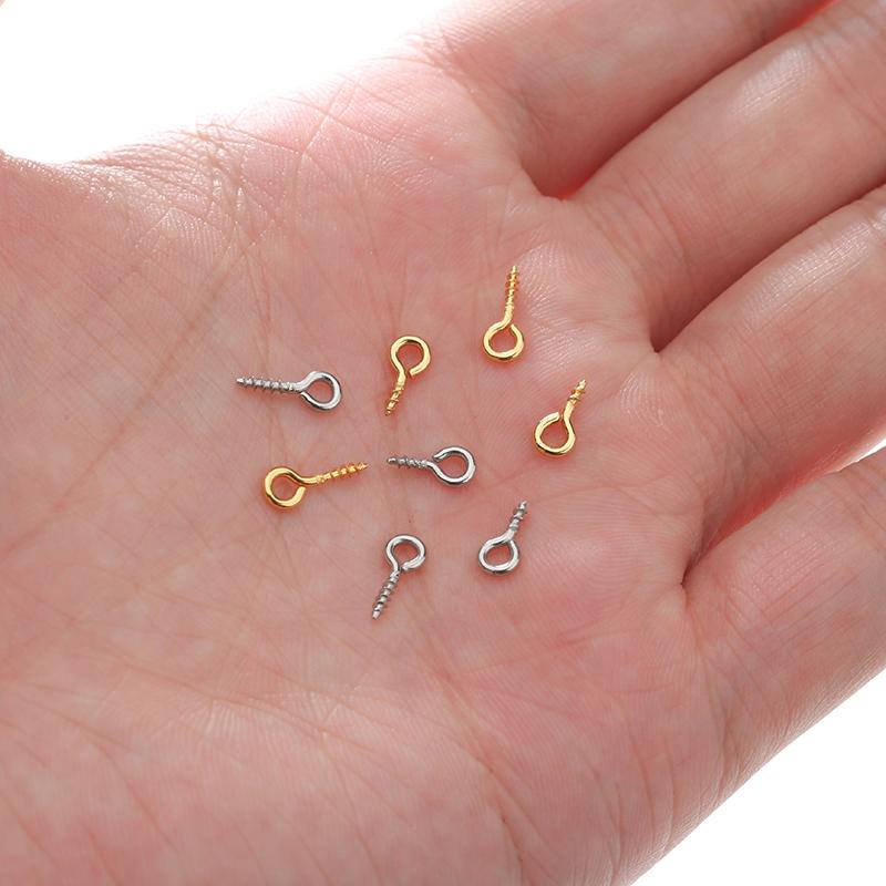 50pcs PVD Never Fade Stainless Steel Pendants Connectors Clasps Pinch Clip Eye Pins Connectors For Diy Necklace Jewelry Findings