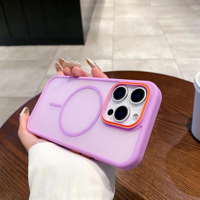 Transparente Matte Stoßfeste Kabellose Ladehülle Für iPhone 16 Pro Max 15 Pro 14 13 12 11 für Magsafe Magnetisch Stoßfest Hart PC Handyhülle