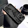 Black Butterfly Groove Phone Case for iPhone 14/15/16/17 Pro Max