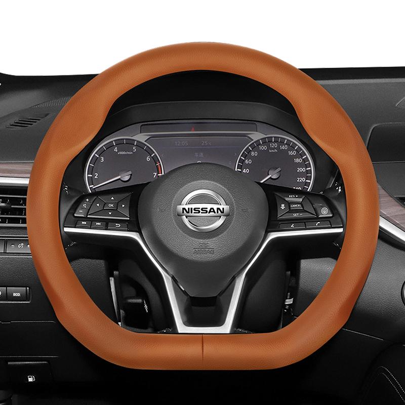 BGU1 For Nissan D-Shaped Steering Wheel Cover Ultra-Thin Micro Fiber Leather Sylphy Sentra Altima Teana Qashqai Xtrail Kicks Rogue