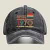 April 1970 Legend Born Fashion Washed Baseball Cap Hat Outdoor Activities