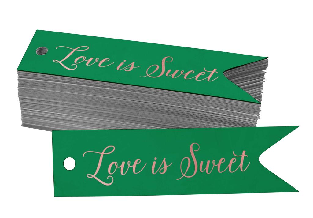 Inkdotpot Gold Foil Paper Hang Tags Love Is Sweet Wedding Favor Tags 100